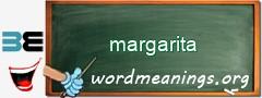 WordMeaning blackboard for margarita